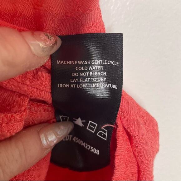 Buffalo David Bitton Coral Tie-Front Relaxed Tee Viscose Size M - Picture 11 of 11